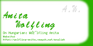 anita wolfling business card